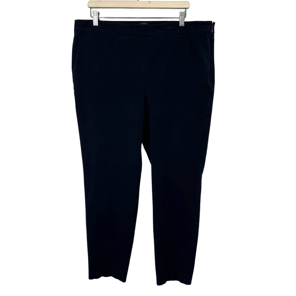 Talbots Women Size 18L Navy Blue Chatham Ankle Pant Career